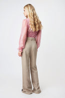 ISLAND CHEVRON TROUSERS Beige