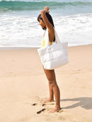 Bolso de playa blanco