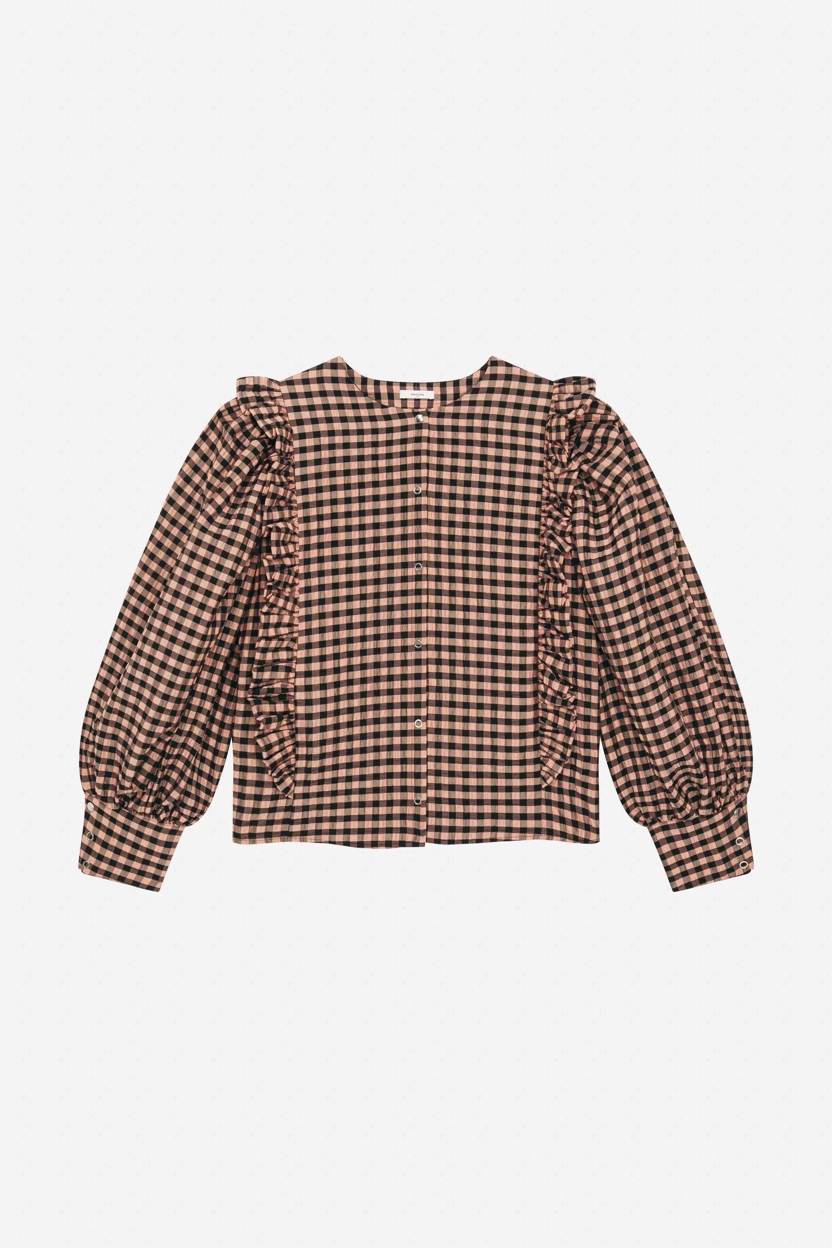 DUSTIN DOMINO POWDER BLOUSE