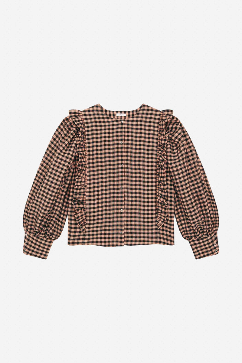 DUSTIN DOMINO POWDER BLOUSE