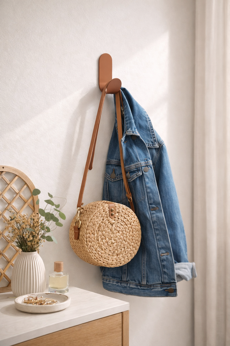 Patère Le Malin Porte Serviette - Terracotta