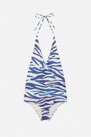 ONE PIECE SWIMSUIT FALCON ZEBRA SEA BLUE
