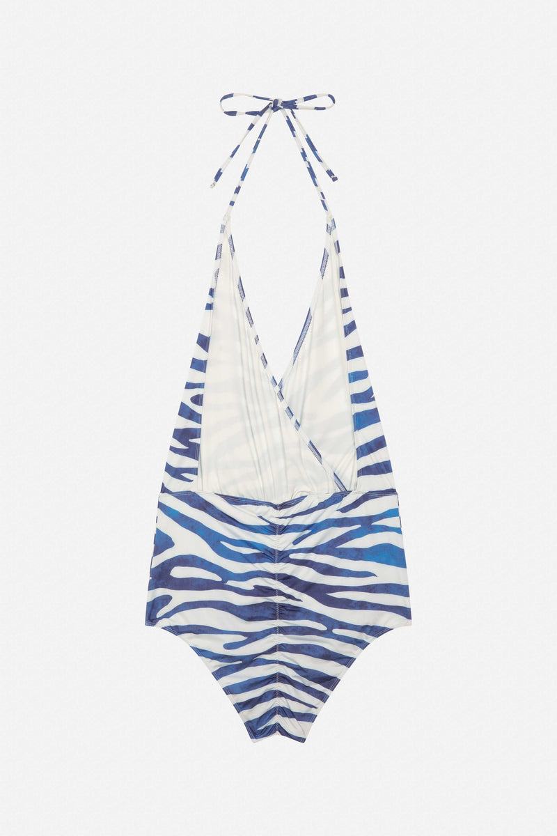 ONE PIECE SWIMSUIT FALCON ZEBRA SEA BLUE