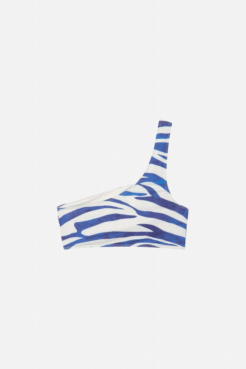 LINO ZEBRA SEA BLUE JERSEY TOP