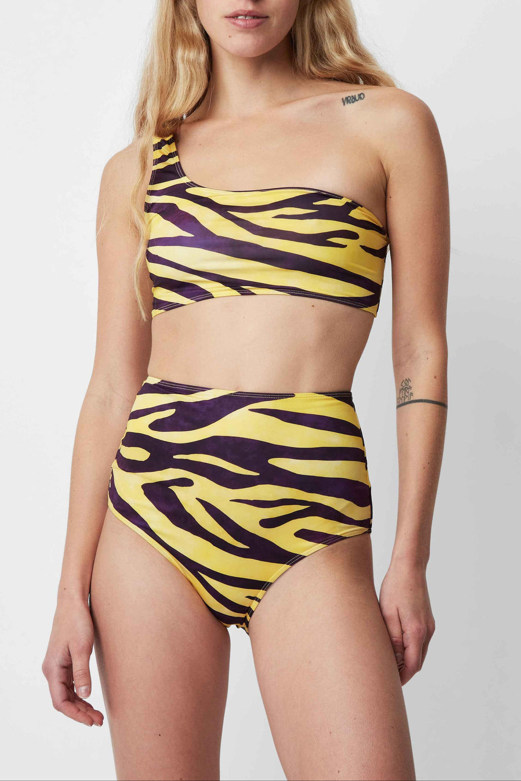 LINO ZEBRA SEA BLUE SWIMSUIT TOP
