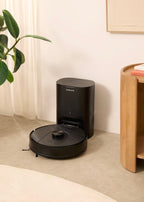 Netbot Ls50 - Robot Aspirador Inteligente 5000 Pa Con Función Fregasuelos Y Base De Autovaciado Opcional - Negro,Con Base Autovaciadora