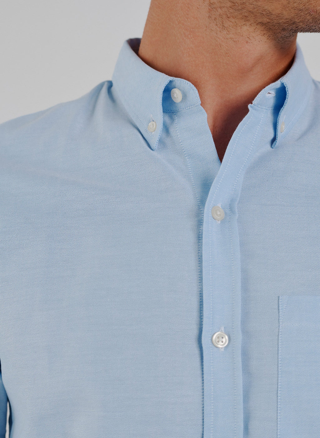 Camisa Oxford Easycare Botón - Azul Cielo - Hombre