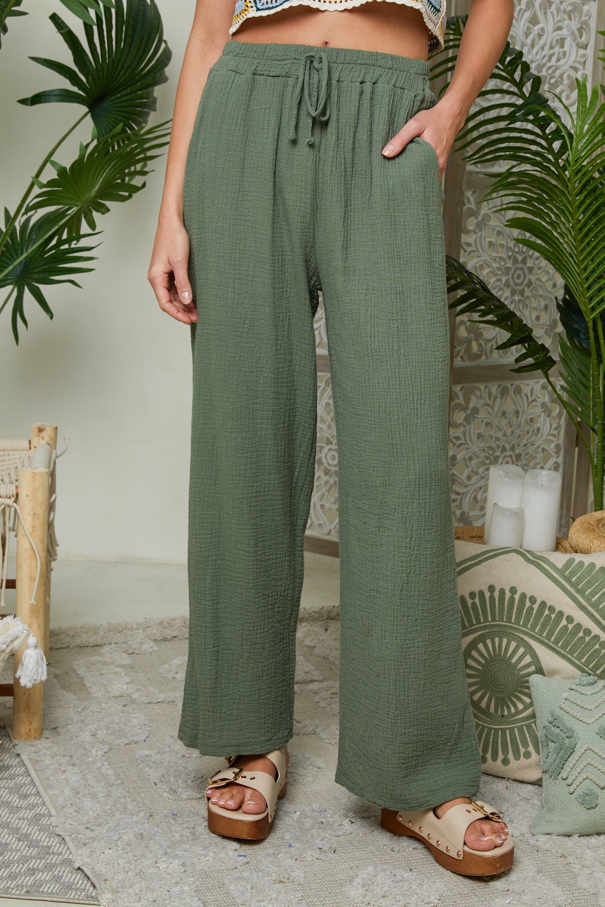 Pantalon - Kaki - Femme