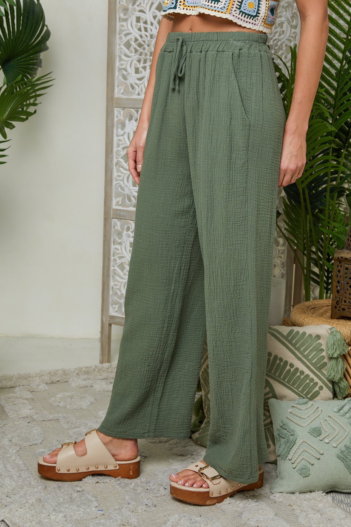 Pantalon - Kaki - Femme