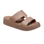 Sandales Femme Crocs Getaway Pkateform H-Strap - Latte