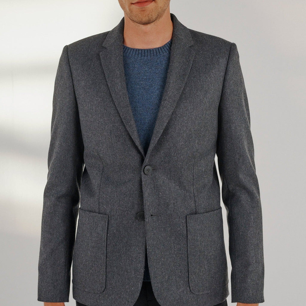 Maison Standards - Flannel Jacket - Chiné Grey - Men - Maison Standards