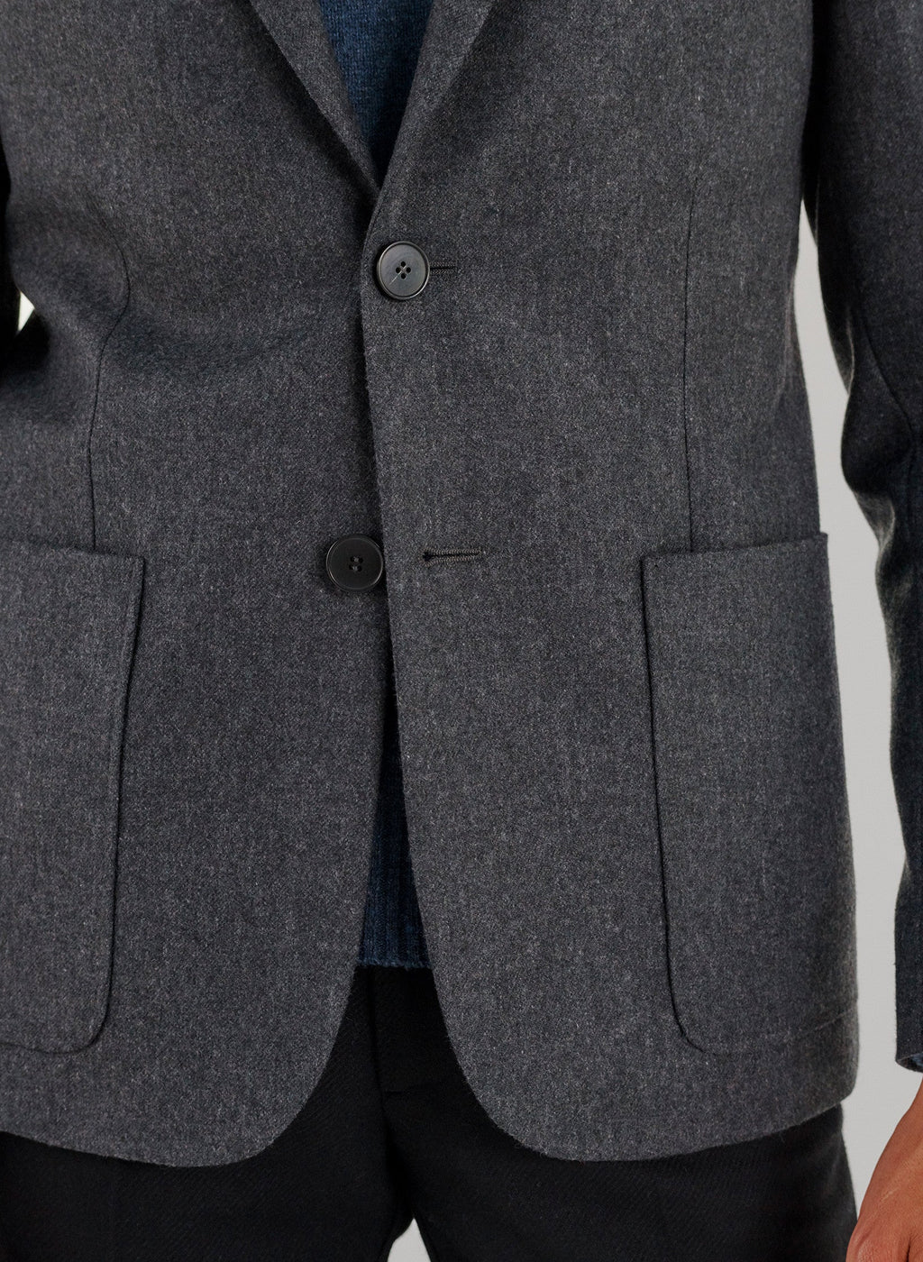 Maison Standards - Flannel Jacket - Chiné Grey - Men - Maison Standards