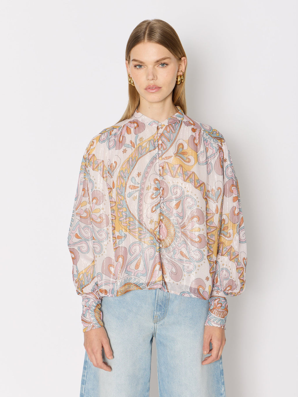 Berenice - Camisa Ml Cuello V Estampada - Ibiza-Sunshine