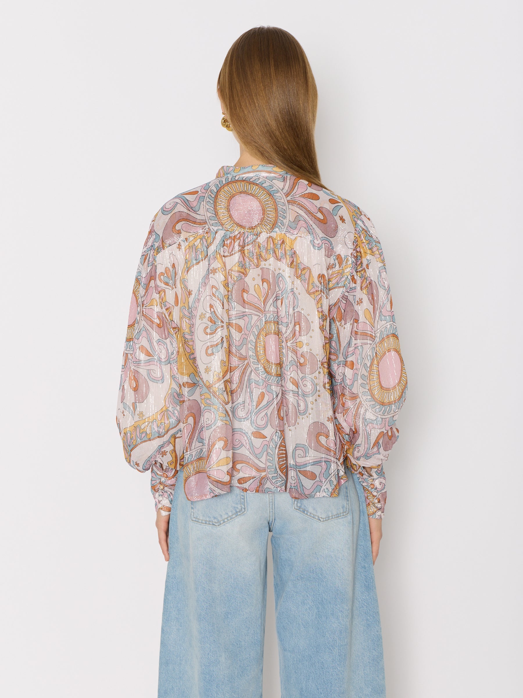 Berenice - Camisa Ml Cuello V Estampada - Ibiza-Sunshine