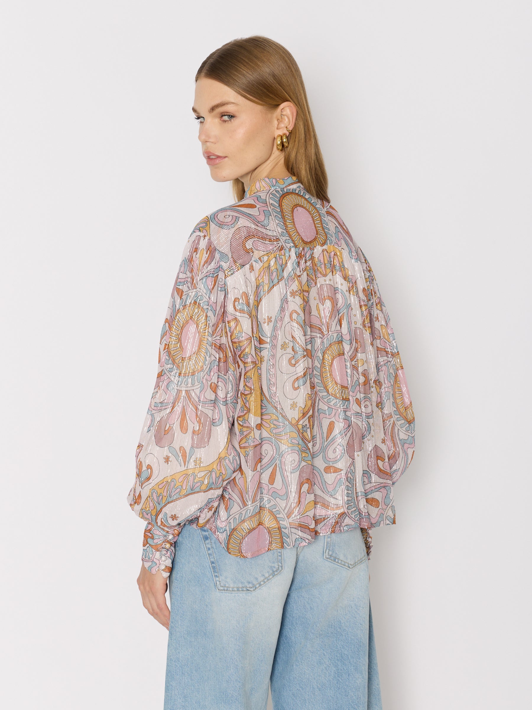 Berenice - Camisa Ml Cuello V Estampada - Ibiza-Sunshine