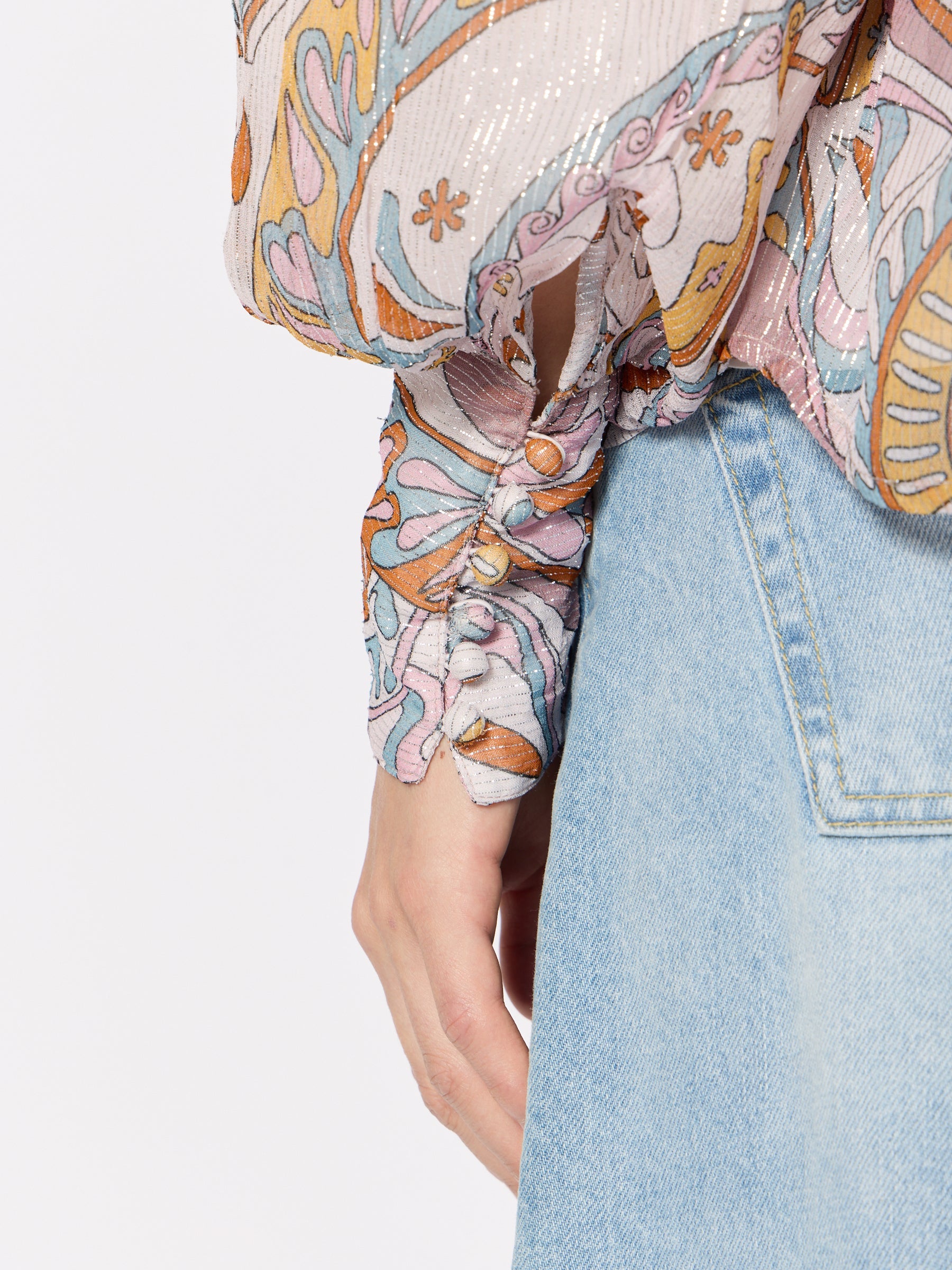Berenice - Camisa Ml Cuello V Estampada - Ibiza-Sunshine