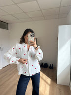 Victoire heart blouse in cotton gauze