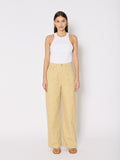 Jean Wide Leg Avec Rivets - Sand