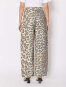 Jeans De Pierna Ancha Estampados - Leopardo