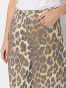 Jeans De Pierna Ancha Estampados - Leopardo