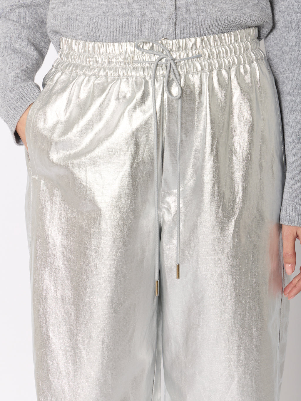 Pantalon Casual Metallise - Silver