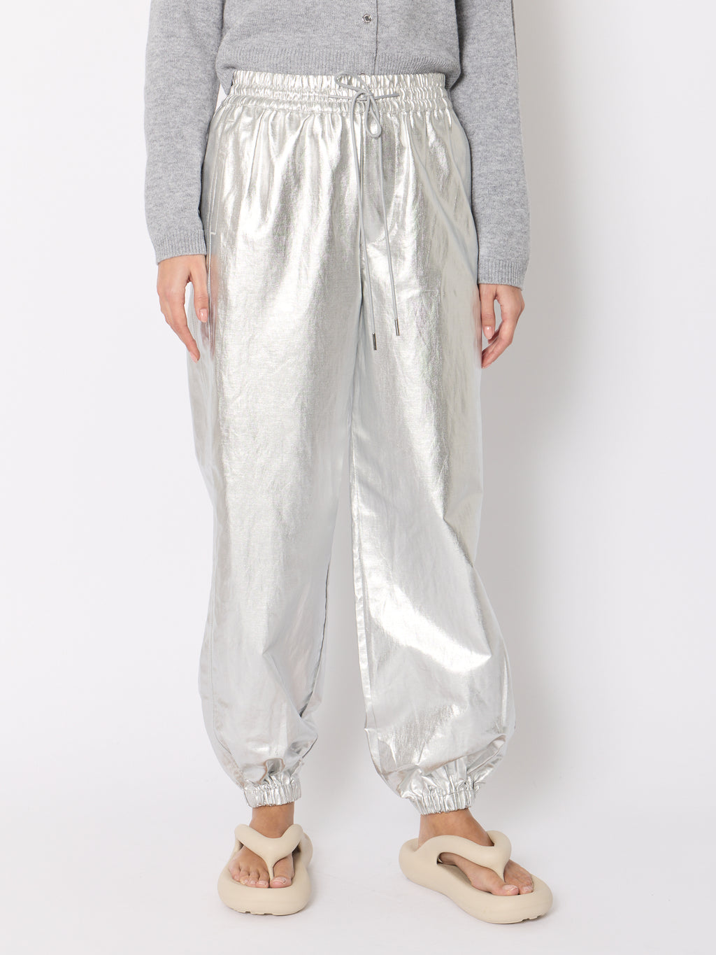 Pantalon Casual Metallise - Silver