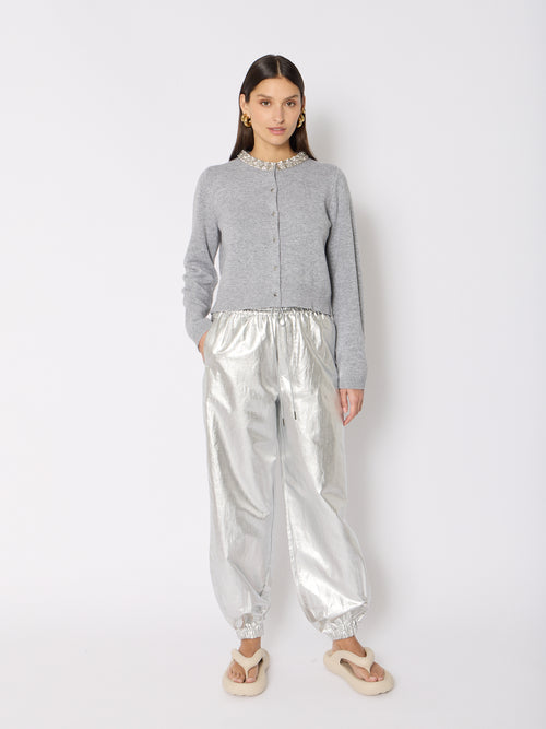 Pantalon Casual Metallise - Silver