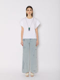 Berenice - Camiseta Con Collar de Perlas - White