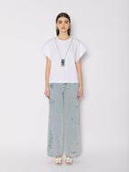 Berenice - Camiseta Con Collar de Perlas - White