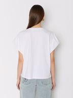 Tshirt Avec Collier Perles - White