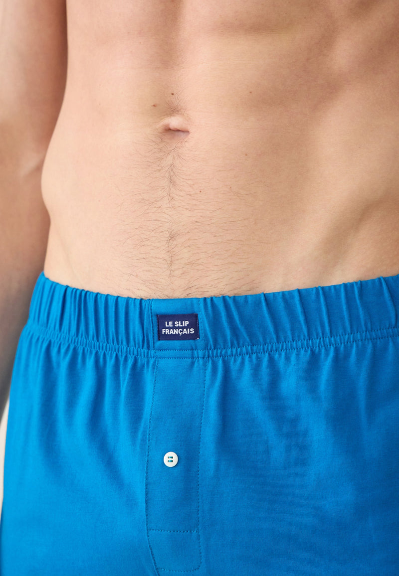 Caleçon En Jersey De Coton - Bleu Turquoise