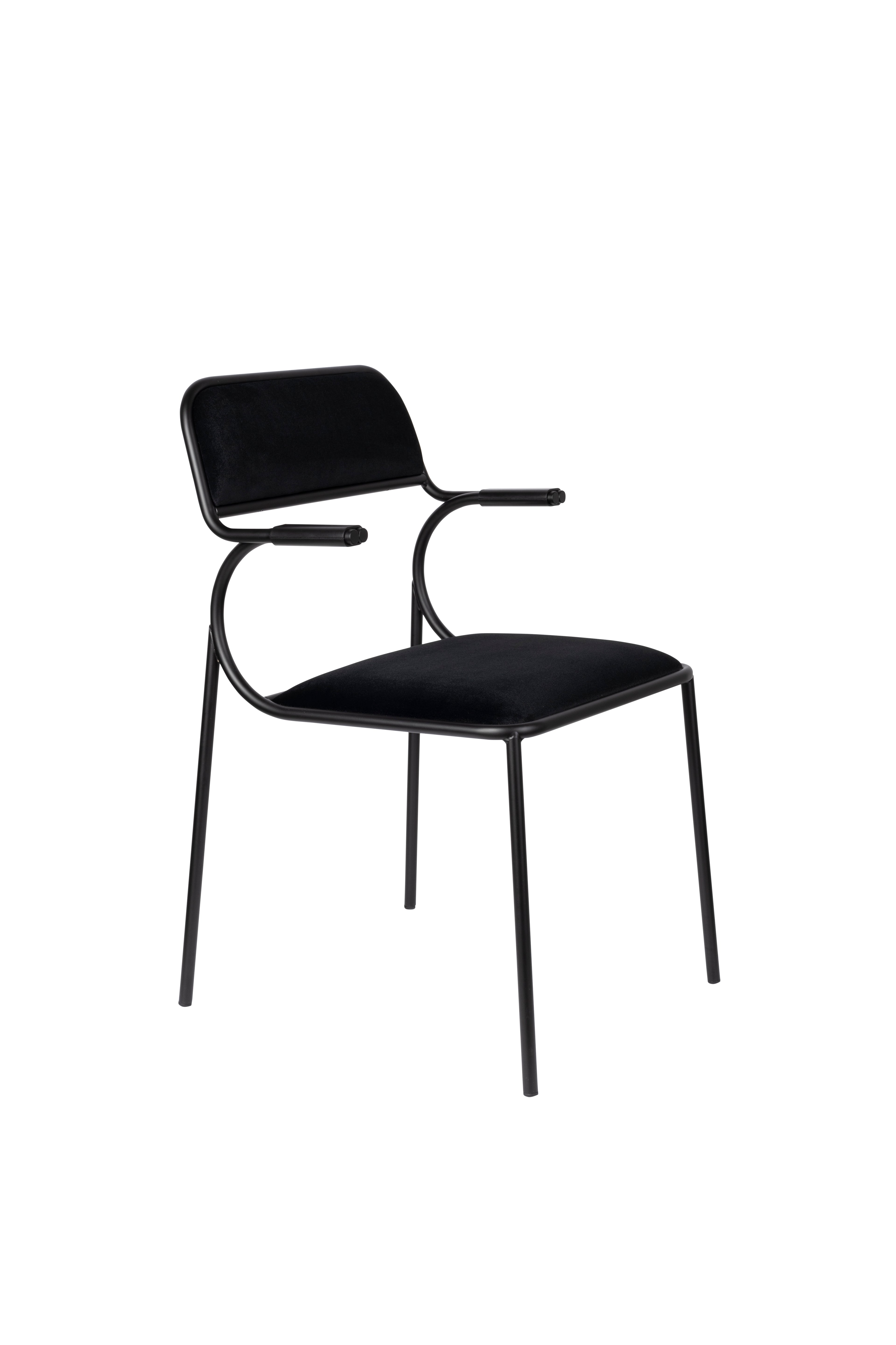 Alba - Dining Room Armchair - Fabric - Black/Black