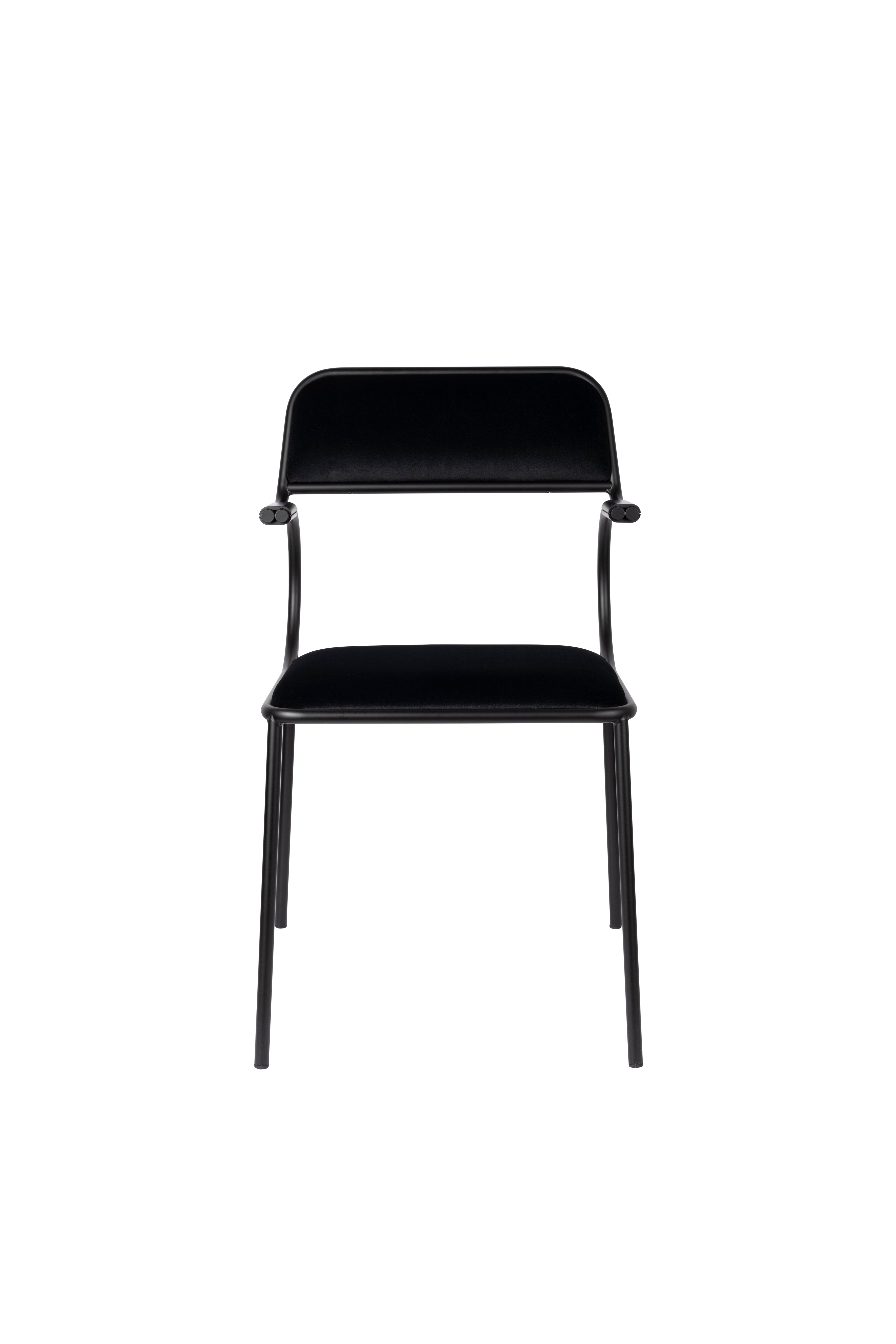 Alba - Dining Room Armchair - Fabric - Black/Black
