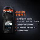 L'Oréal Men Expert - Pack of 6 - Carbon Protect Deodorant Roll-on 5In1