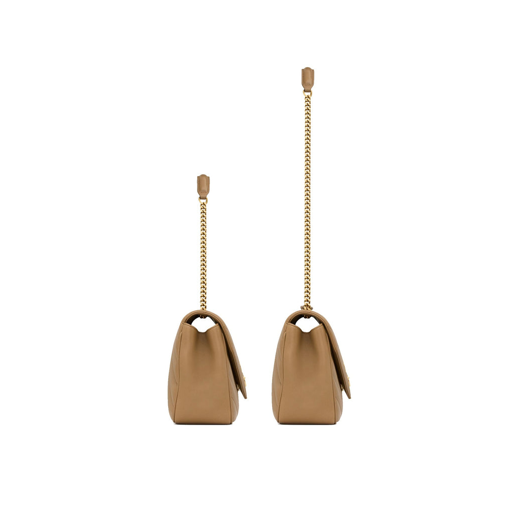 Saint Laurent Lou Lou Medium Axelremsväska - Beige - Dam