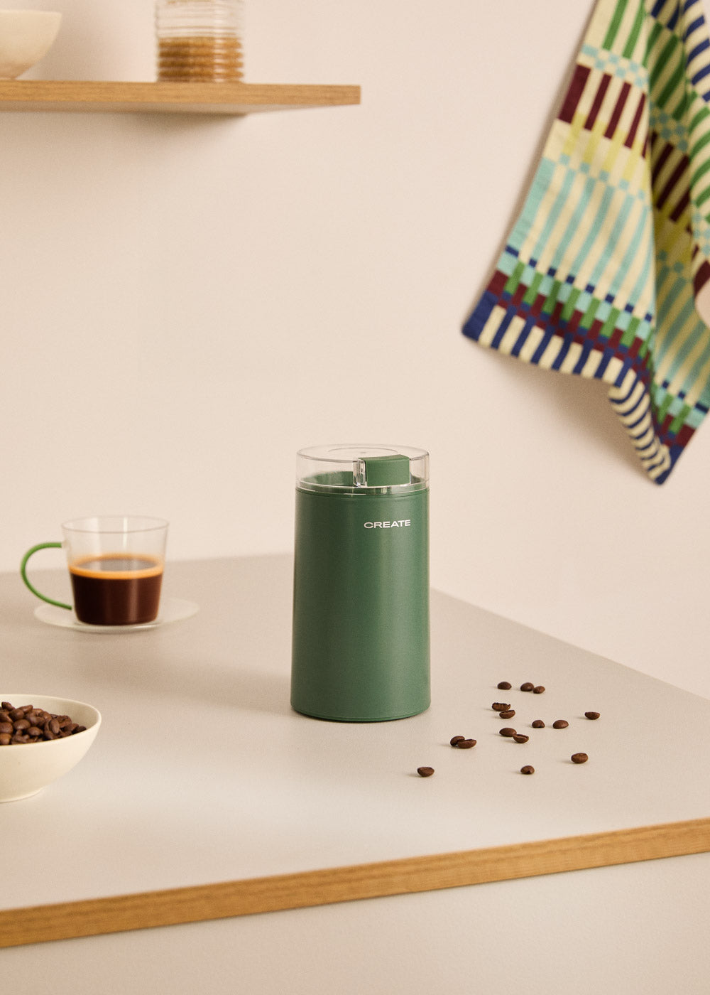 Coffee Grinder Studio - Moulin À Café & À Aliments En Acier Inoxydable - Vert Sauge