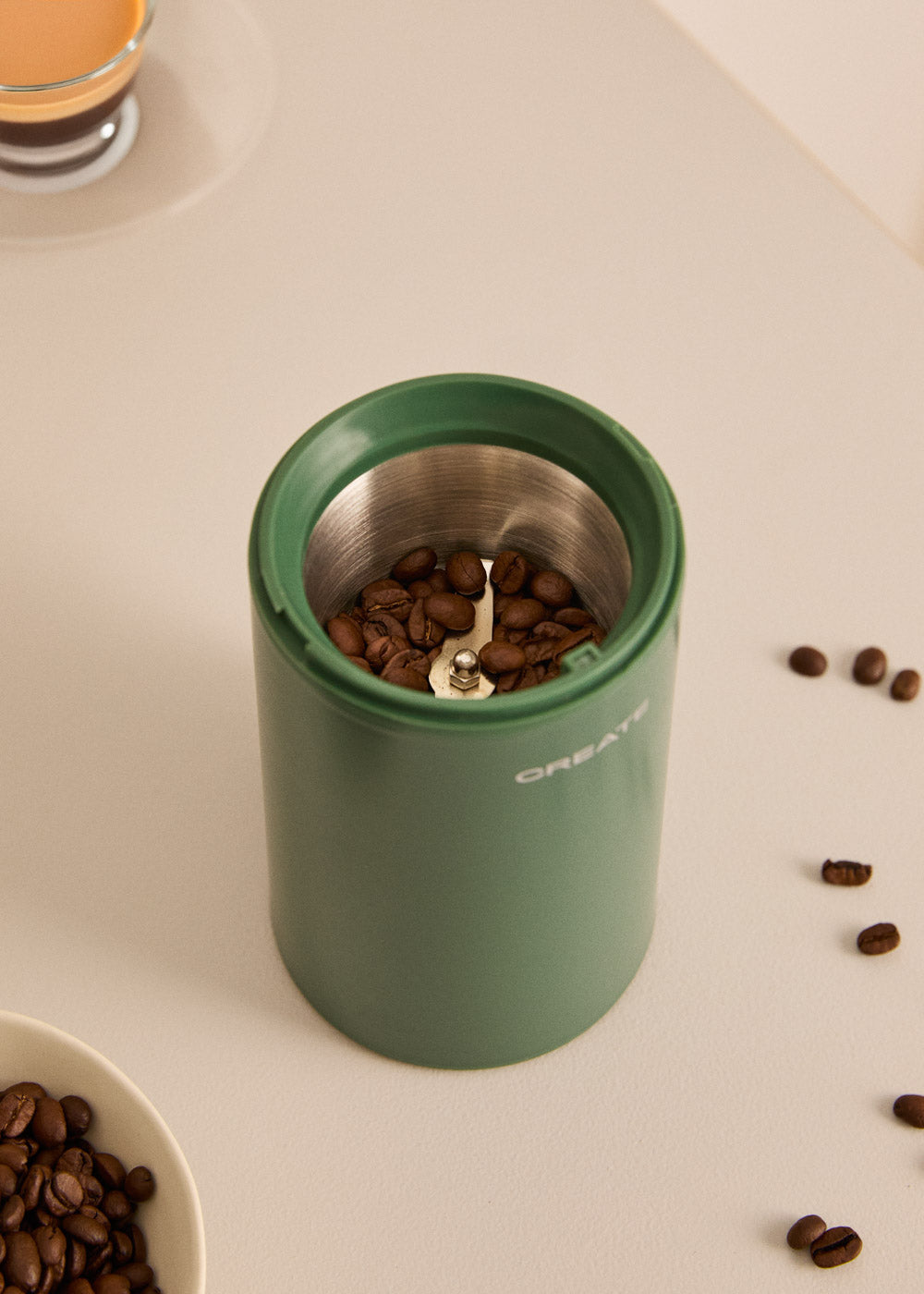Coffee Grinder Studio - Moulin À Café & À Aliments En Acier Inoxydable - Vert Sauge