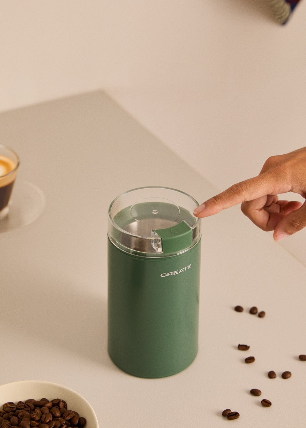 Coffee Grinder Studio - Moulin À Café & À Aliments En Acier Inoxydable - Vert Sauge