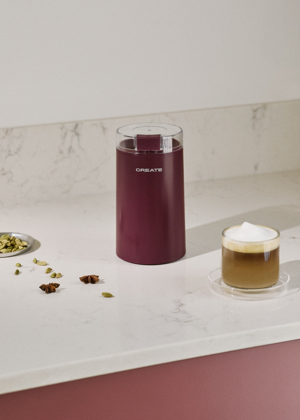 Coffee Grinder Studio - Moulin À Café & Épices En Acier Inoxydable - Bordeaux