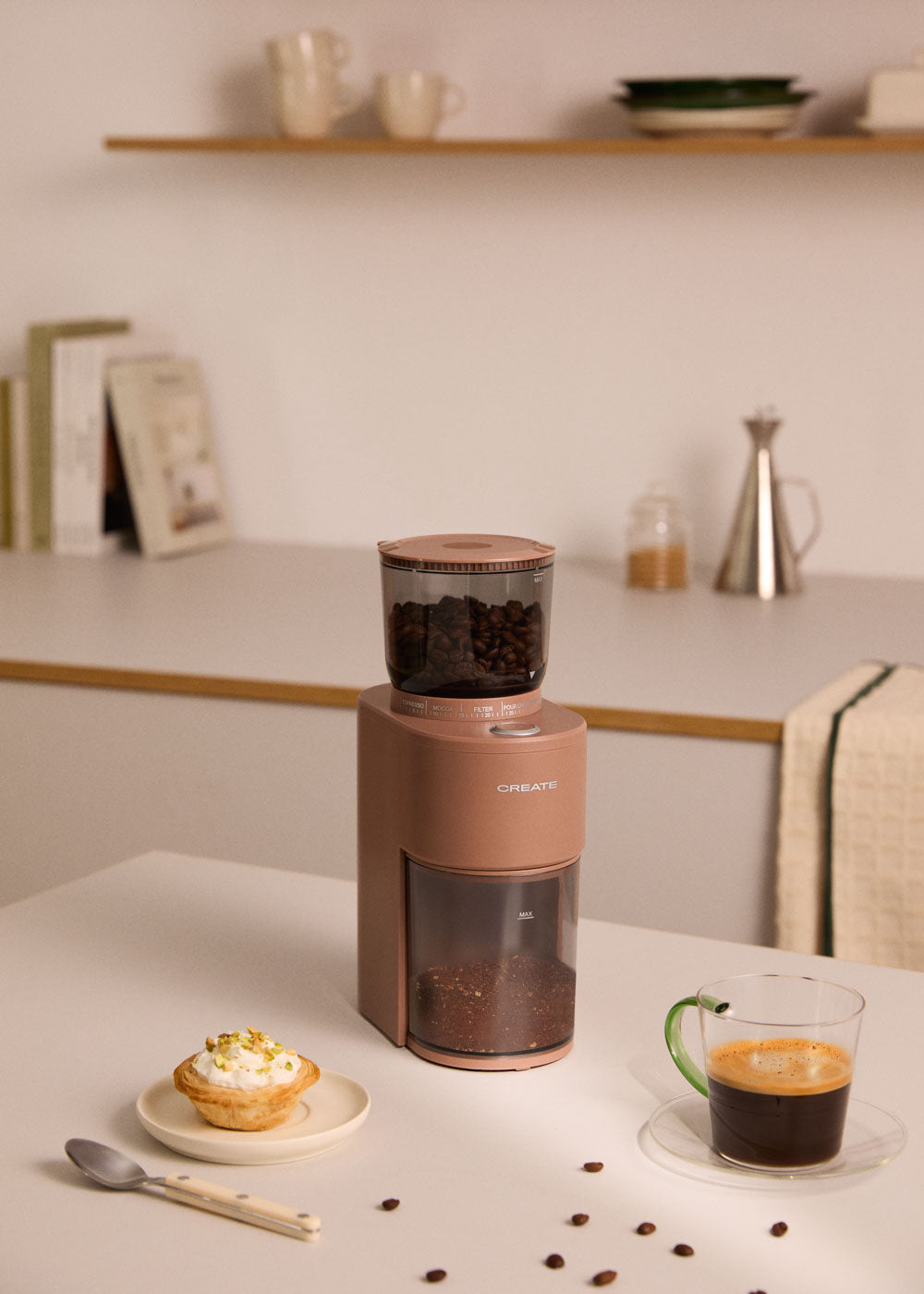 Coffee Grinder Studio Pro - Moulin À Café Avec Réservoir & 38 Niveaux De Mouture - Moka