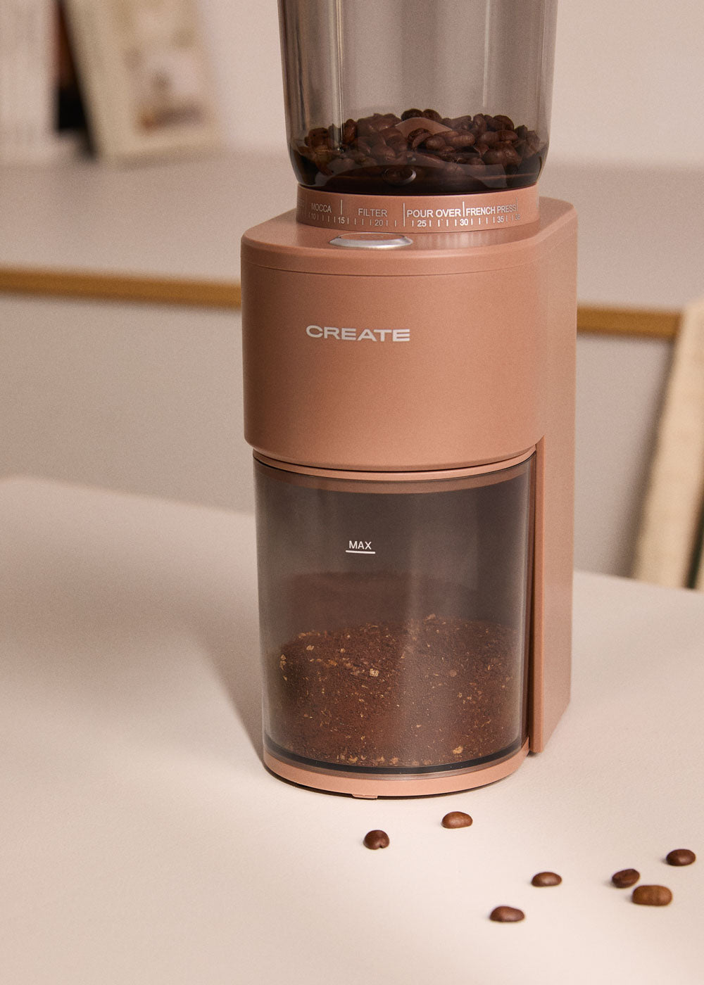 Coffee Grinder Studio Pro - Moulin À Café Avec Réservoir & 38 Niveaux De Mouture - Moka