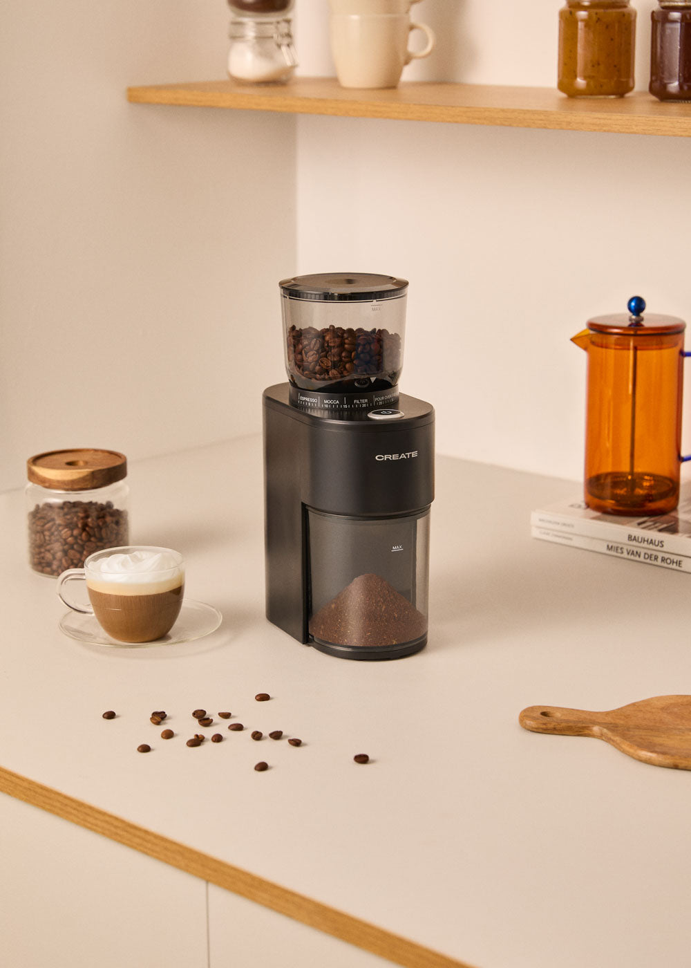 Coffee Grinder Studio Pro - Moulin À Café Avec Réservoir & 38 Niveaux De Mouture - Noir