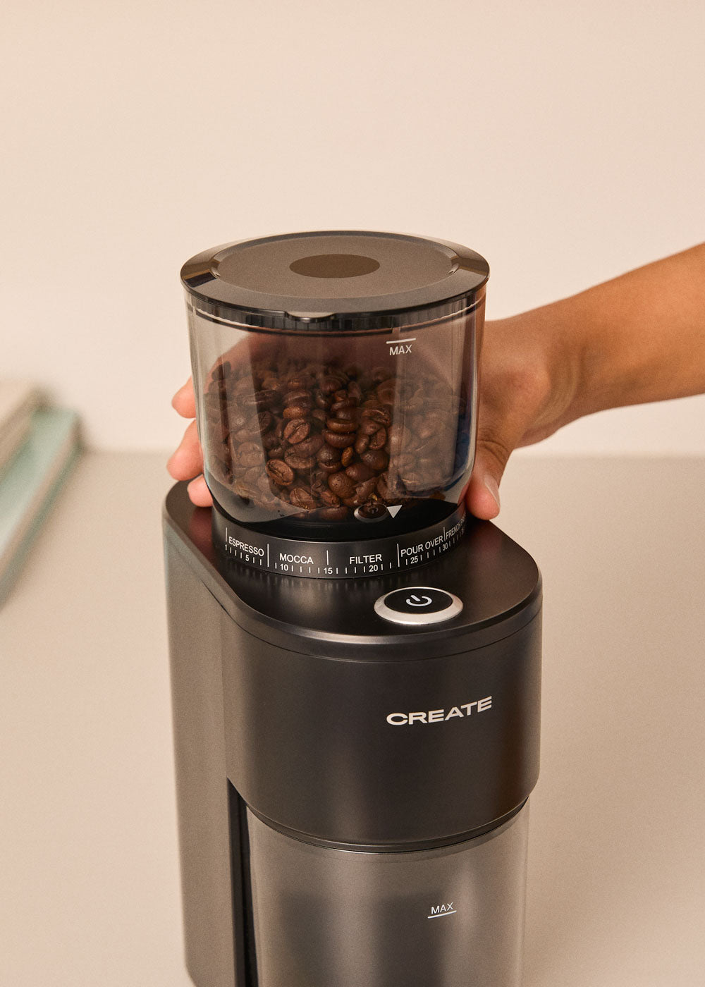 Coffee Grinder Studio Pro - Moulin À Café Avec Réservoir & 38 Niveaux De Mouture - Noir