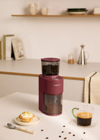 Coffee Grinder Studio Pro - Moulin À Café Avec Réservoir Et 38 Niveaux De Mouture - Bordeaux