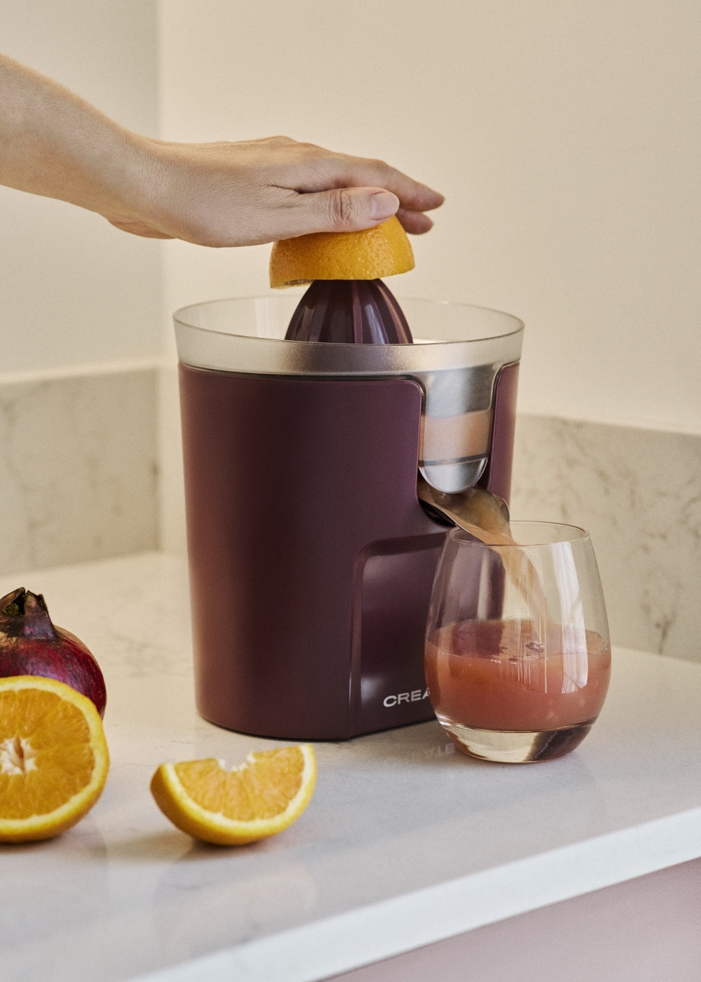 Juicer Studio - Presse-Agrumes Électrique 100W - Bordeaux