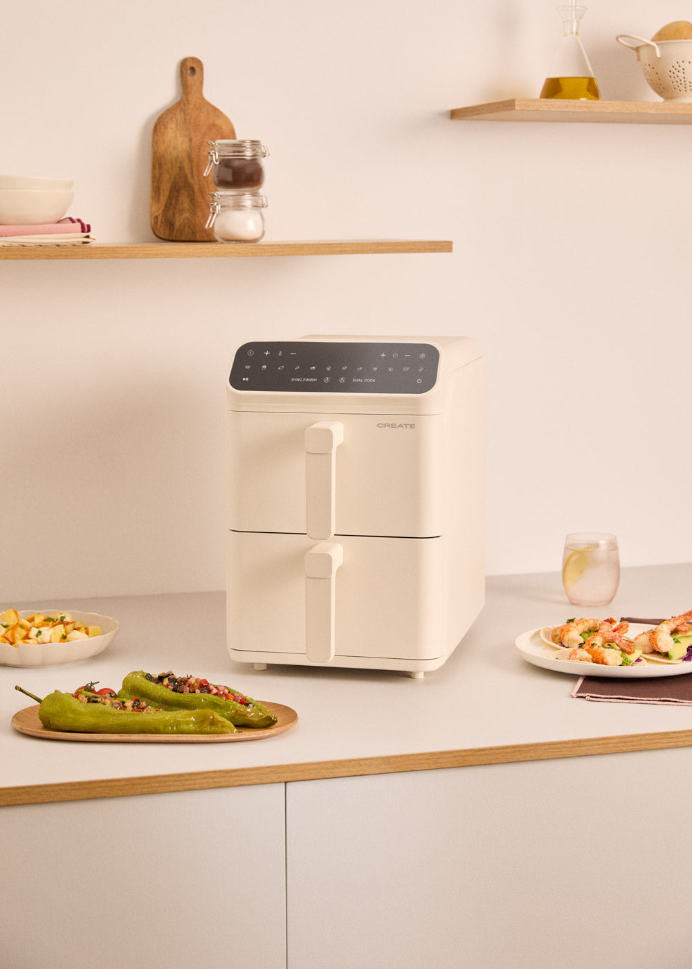 Air Fryer Dual Stack - Freidora Sin Aceite 11.2 L - Blanco Roto