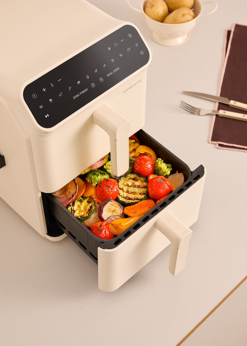 Air Fryer Dual Stack - Freidora sin aceite 11,2 L - Blanco roto