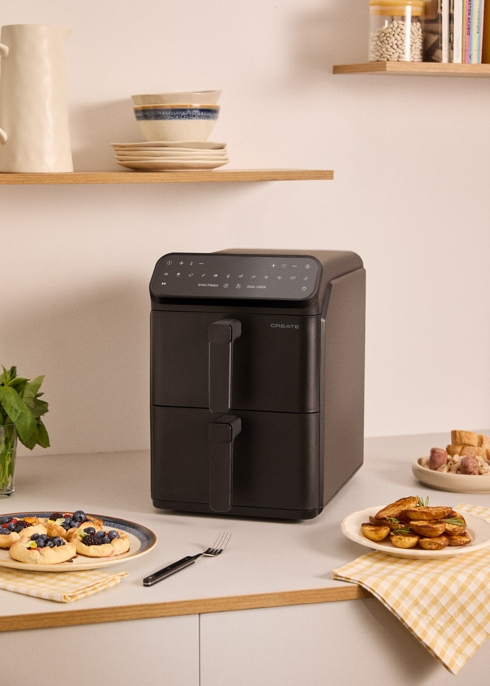 Air Fryer Dual Stack - Freidora sin aceite 11.2 L - Negro
