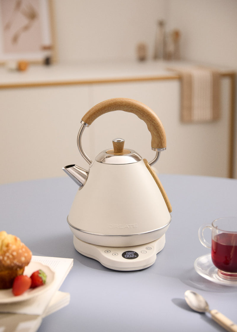 Kettle Retro Pro - Bouilloire Électrique 1 L - Blanc Cassé