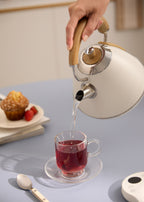 Kettle Retro Pro - Hervidor de Agua Eléctrico 1 L - Blanco Roto